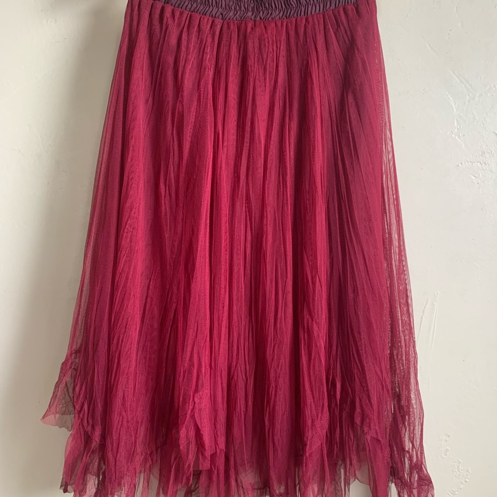 Purple, layered, tulle skirt. Size LARGE.